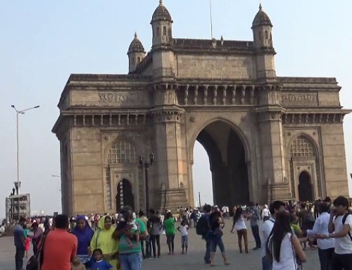 New Year Revelers at the Gateway of India