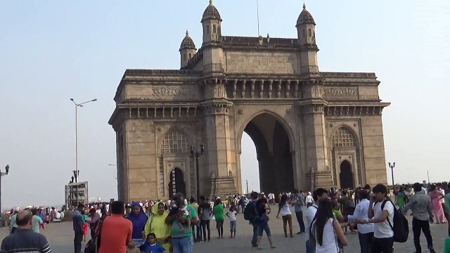 New Year Revelers at the Gateway of India